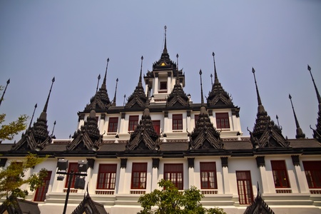 The metal temple is Ratchanadda temple at Bangkok Thailand. It is one of the kind in the world which...