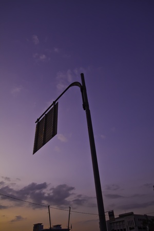 Signage upon the sky represents the decision making among the choices.の写真素材