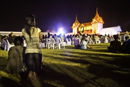 BANGKOK - 3 DECEMBER 2011: The national celebration event is held annually at Sanamluang park to celebrate the pride and patriotism of Thailand of His Majesty King Bhumibol Adulyadej - the king of king of Thailand.のeditorial素材