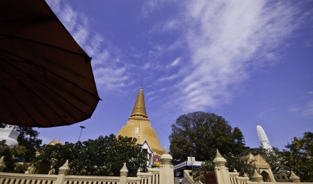 The exotic biddhism destination - Phra Pathom Chedi of Nakorn Pathom Thailand.の写真素材
