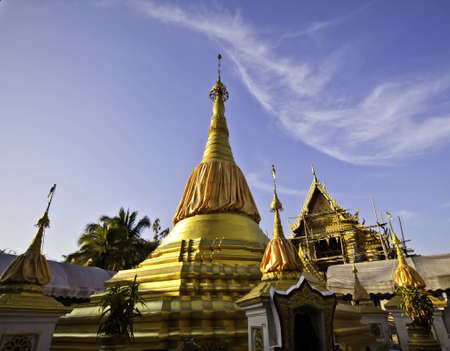 Beautiful traditional Thai temple architecturefor Lord holy Buddha