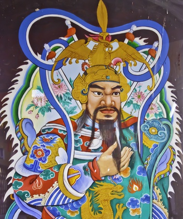 The beautiful traditional Chinese shrine decoration and elements の写真素材