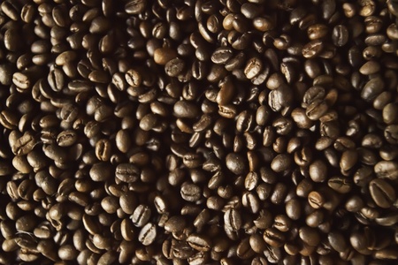 The screen of coffee bean as the background texture.の写真素材