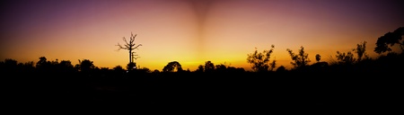 The exotic panoramic view of the natural landscape at the magic hours evening of the beautiful day.の写真素材