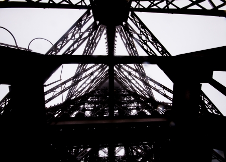 The Eiffel Tower ,La Tour Eiffel, nickname La dame de fer, the iron lady) is an iron lattice tower located on the Champ de Mars in Paris, named after the engineer Gustave Eiffel, whose company designed and built the tower.の写真素材