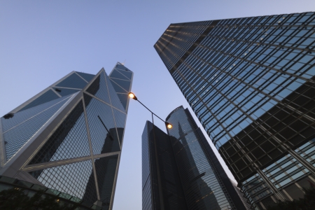 HONG KONG - JANUARY 6 : The scenery of The Bank of China Tower, Citibank Plaza, Cheung Kong Center on 6 January 2013.のeditorial素材