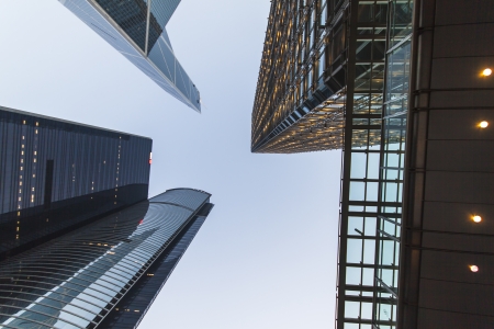 HONG KONG - JANUARY 6 : The scenery of The Bank of China Tower, Citibank Plaza, Cheung Kong Center on 6 January 2013.のeditorial素材