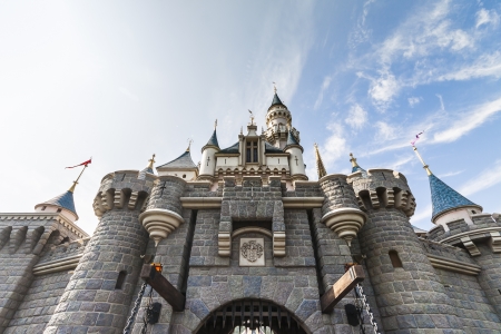 HONG KONG - JANUARY 7 : Hong Kong Disneyland's exotic scenery on 7 January 2013 in Hong Kong. It is the first theme park located inside the Hong Kong Disneyland Resort with Chinese culture, customs, and traditions incorporation in designing and building tのeditorial素材