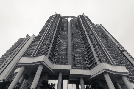 HONG KONG - JANUARY 8 : Hong Kong's High rise buildings in the central of Kowloon district on 8 January 2013 in Hong Kong. Hong Kong is one of the metropolitan with the high density of population of the world.のeditorial素材