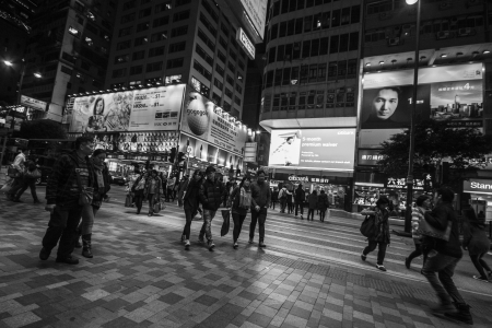 HONGKONG - JANUARY 5   The street view of people on the daily life at Kaoloon on 5 January 2013 in Hong Kong  Kaoloon Hong Kong is one of city of high density in population in the world のeditorial素材