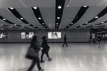 HONGKONG - JANUARY 6   The metro subway station view of people on the daily life at Kaoloon on 6...