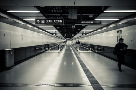 HONGKONG - JANUARY 8   The metro subway station view of people on the daily life at Kaoloon on 8 January 2013 in Hong Kong  Kaoloon Hong Kong is one of city of high density in population in the world のeditorial素材