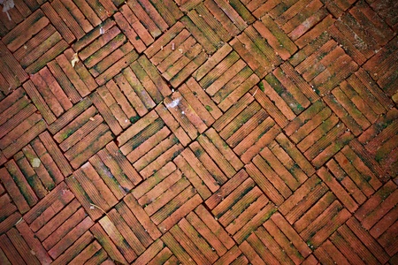 red brick wallの写真素材