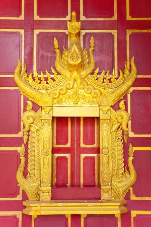 Thai style gold windowの写真素材