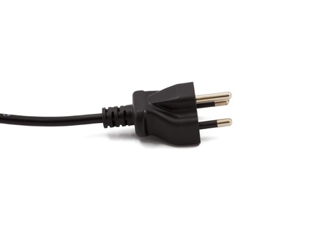 Electric plug isolated on the white backgroundの写真素材