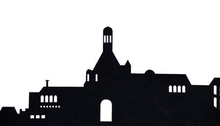 Grunge urban silhouetteの写真素材