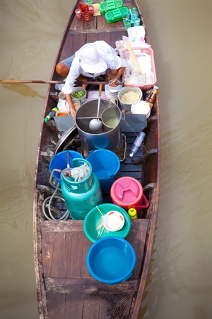 Floating Market in Ayutthaya Thailand.の写真素材