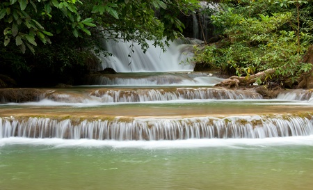 Huai Mae Khamin Waterfall in Thailandの写真素材