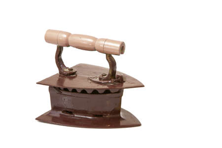 Vintage iron isolated on white backgroundの写真素材