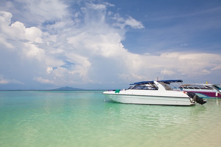 Speed Boat with blue sky in Thailand