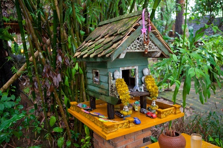 Old joss house in Thailandのeditorial素材