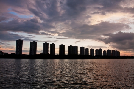 View of Modern apartment in Thailandの写真素材