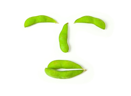 green bean isolated on white background