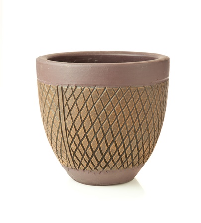 flower pot isolated on the white backgroundの写真素材