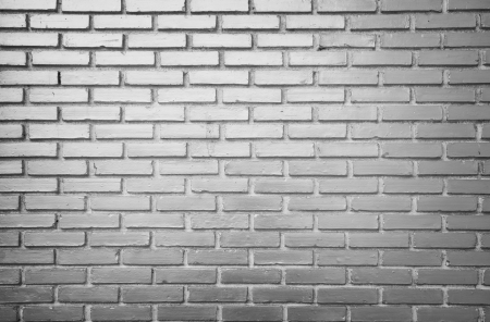 abstract old black and white brick wallの写真素材