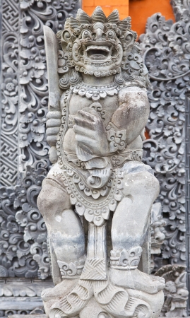 Detail of Sculpture stone in Bali, Indonesiaの写真素材