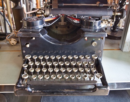 close up of old vintage typewriter