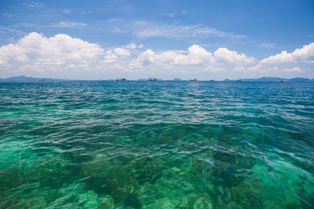 Boat on the sea in Southern of Thailandの写真素材
