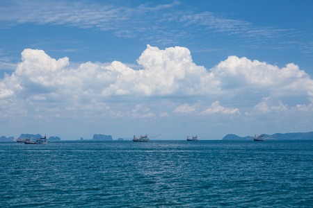 Boat on the sea in Southern of Thailandの写真素材