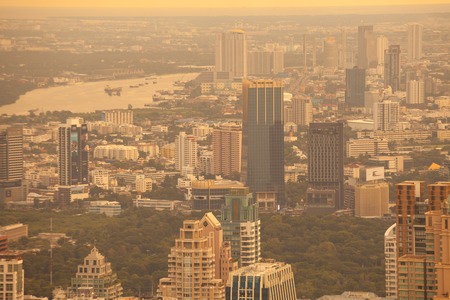 View of Bangkok City Thailand on sunset