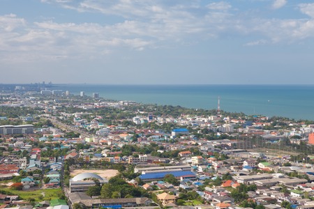 Hua Hin City,Thailand,View from the top.のeditorial素材