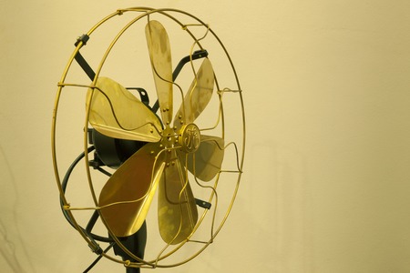 Beautiful vintage gold antique brass fanの写真素材