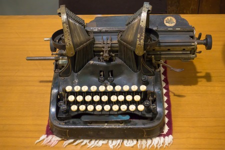 close up of old vintage typewriter