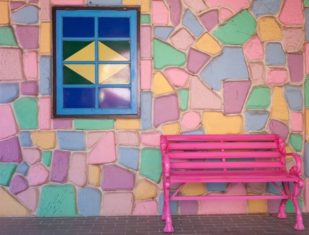 old vintage wooden chair and windowの写真素材