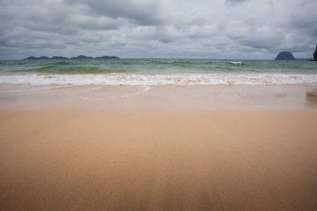 Mountain and the clear sea Trang south of Thailandの写真素材