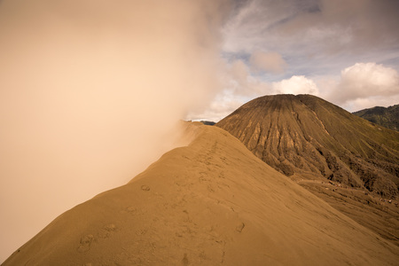 Mount Bromo volcano during sunrise in East Java, Indonesia.の写真素材