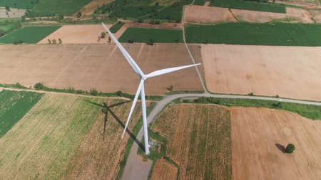 Wind Farm with blue sky in Thailandの写真素材