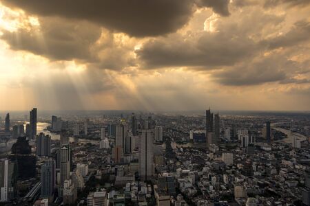Aerial View of Bangkok City Thailandの写真素材