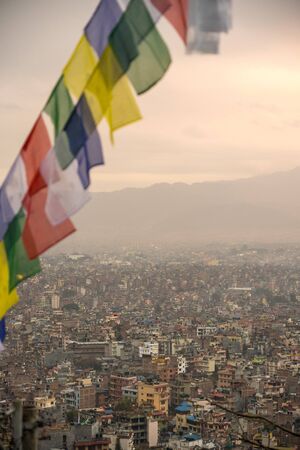 Aerial view of Kathmandu city in Nepal
