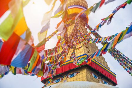 Boudhanath Stupa in Kathmandu valley, Nepalの写真素材