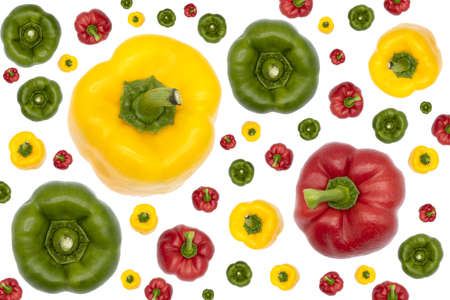 capsicum on white backgroundの写真素材
