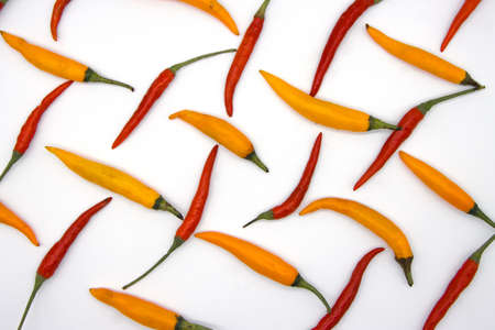 yellow and red pepper patternの写真素材
