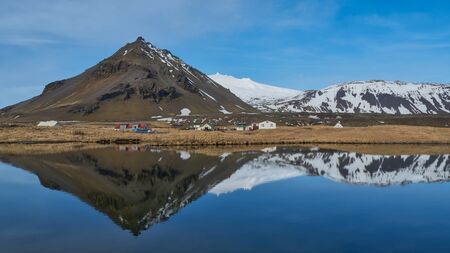Beautiful, blue, calm water, iceland, lake, landscape, moody, mountain, nature, reflection, scenery,...
