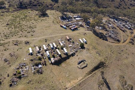 An old bus junk yard in rural Australia.