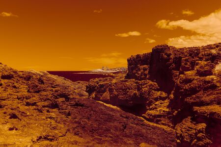 Blowhole in Kiama New South Wales taken in Infraredの写真素材