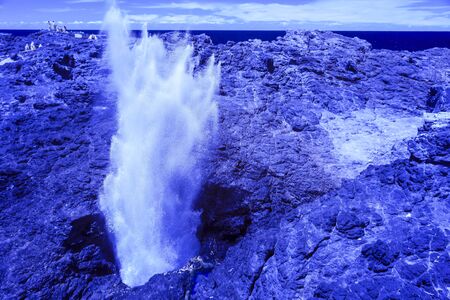 Blowhole in Kiama New South Wales taken in Infraredの写真素材